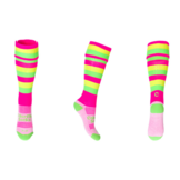 Hockeysokken Yellow, Blue and Pink