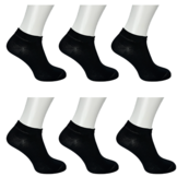 Sneakersokken - 6-pack - zwart - enkelsokken - unisex
