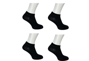 Sneakersokken - 4-pack - zwart  - enkelsokken - unisex