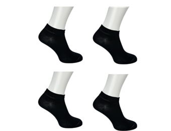 Sneakersokken - 4-pack - zwart  - enkelsokken - unisex