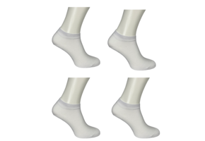 Sneakersokken - 4-pack - wit  - enkelsokken - unisex