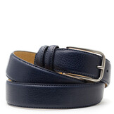Leren Riem Navy Blue