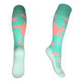 Hockeysokken Golden Pink Stars Pastel