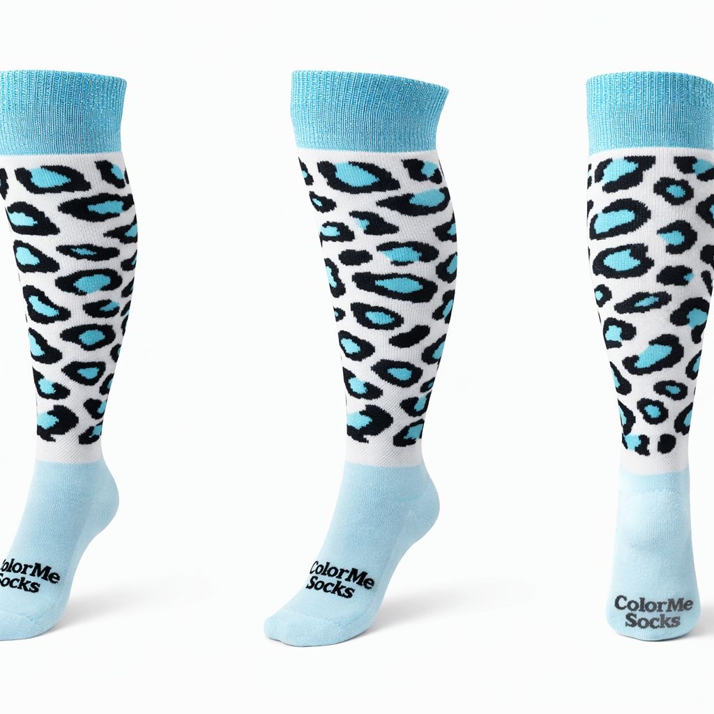 Hockeysokken Glitter Panther Sky Blue
