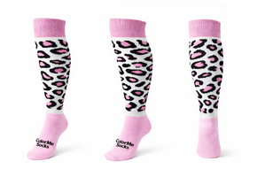 Hockeysokken Glitter Panther Bubble Pink