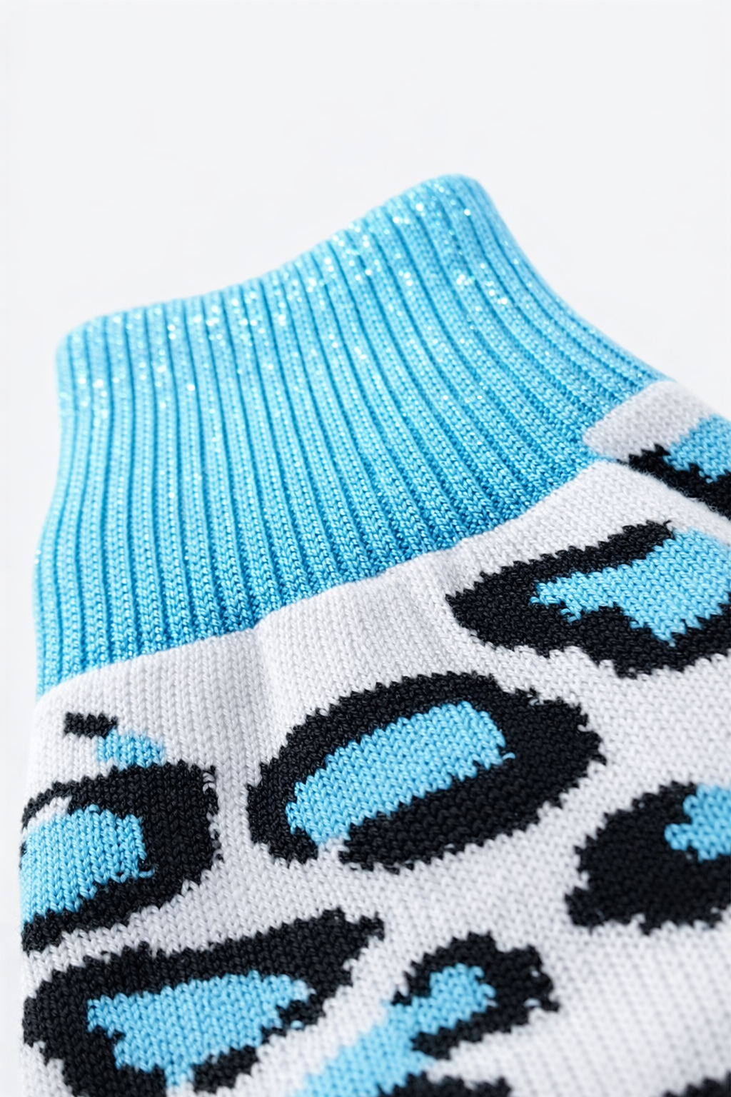 Hockeysokken Glitter Panther Sky Blue