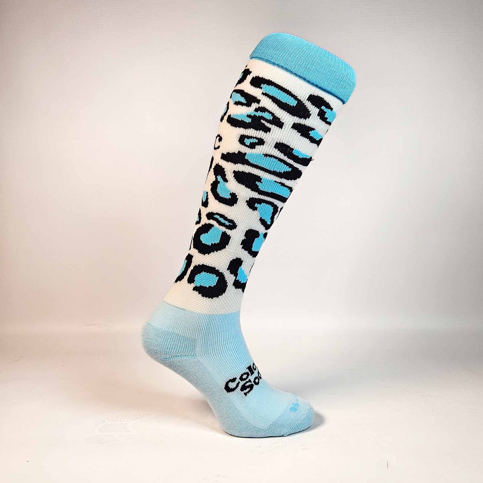 Hockeysokken Glitter Panther Sky Blue
