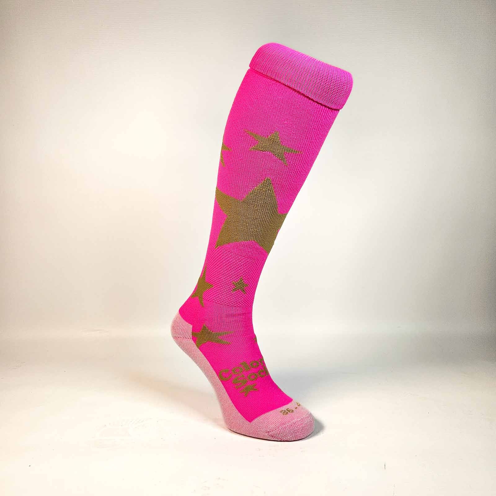 Hockeysokken Golden Stars Fuchsia