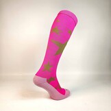 Hockey Socken golden stars fuchsie