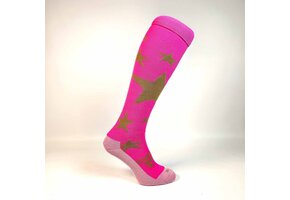 Hockeysokken Golden Stars Fuchsia
