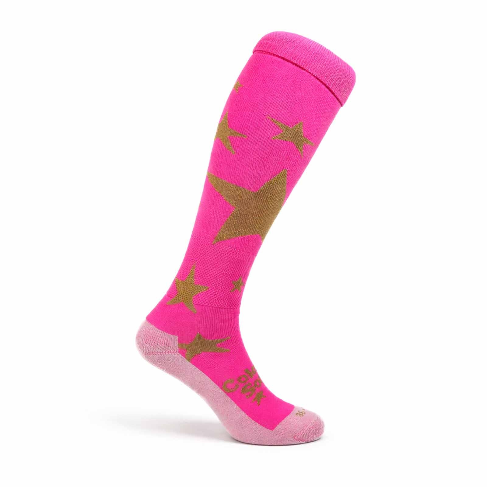 Hockeysokken Golden Stars Fuchsia