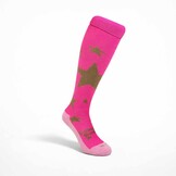 Hockey Socken golden stars fuchsie