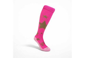 Hockeysokken Golden Stars Fuchsia