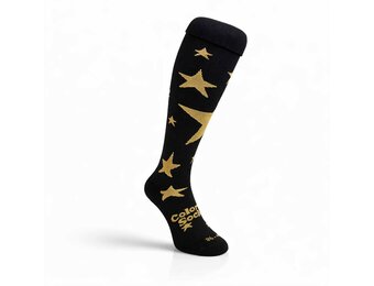 Hockey Socken golden stars zwart