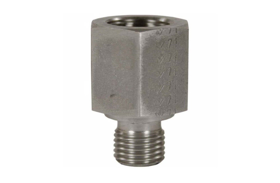 Verloopnippel 3/8 "- 1/2 " AG RVS