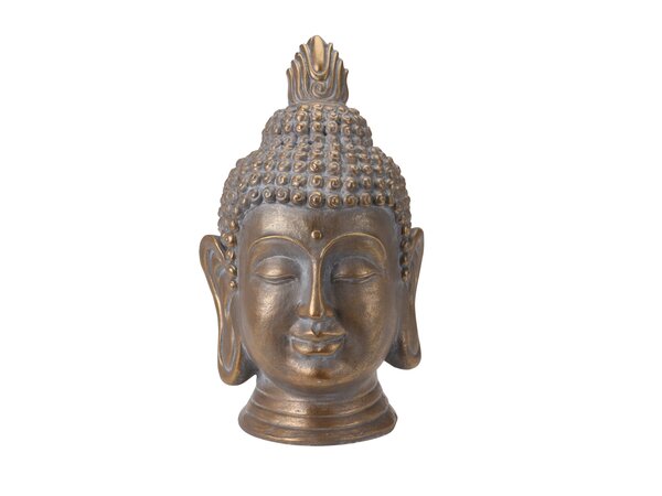 Boeddha hoofd goudkleur (53 cm)