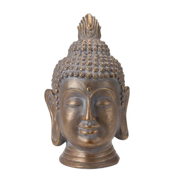 Boeddha hoofd goudkleur (53 cm)