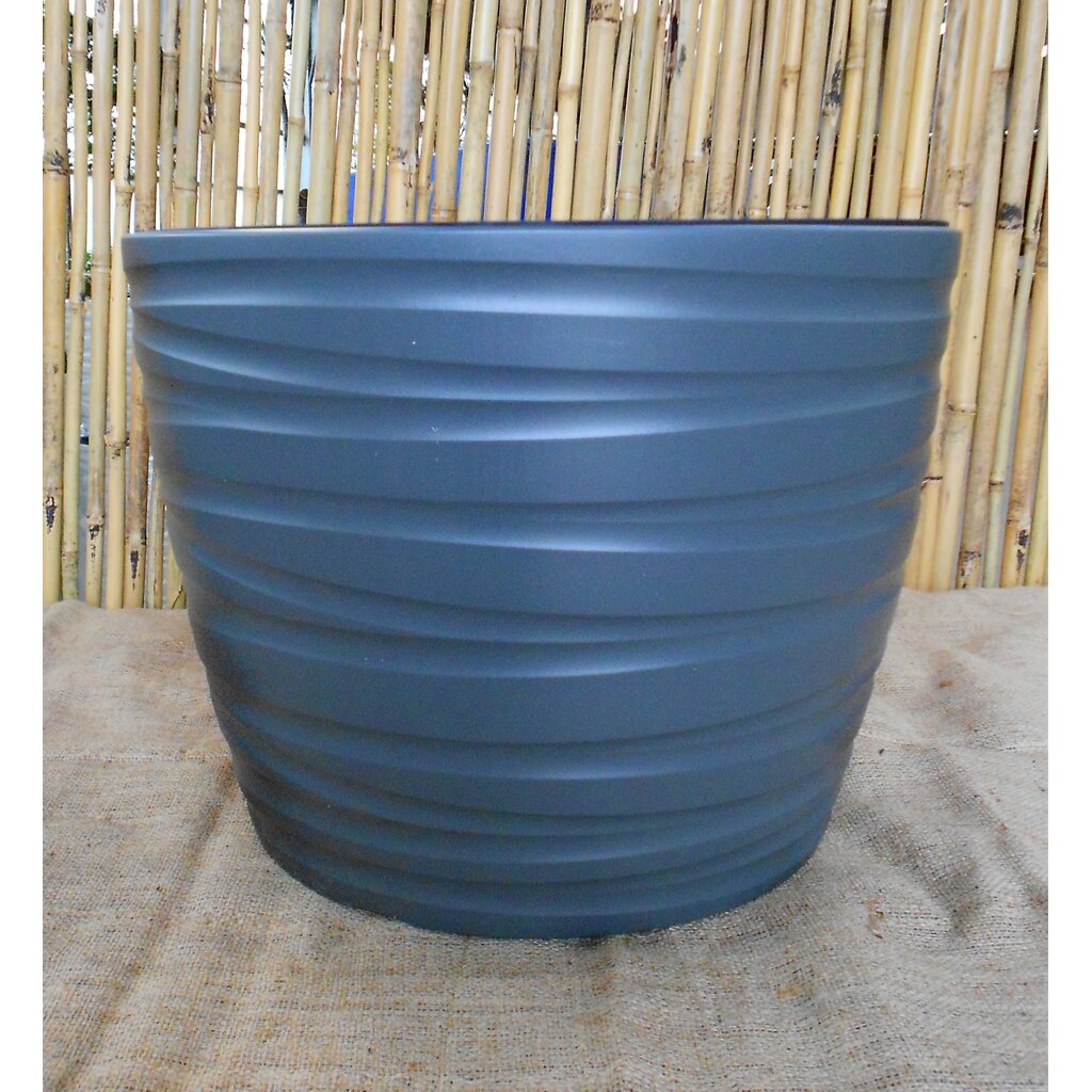 Bloempot Ydia kleur  grijs  (H 36cm Ø 48) Met uitneembare binnen pot