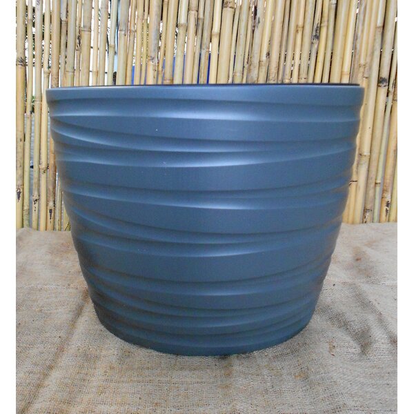 Bloempot Ydia kleur  grijs  (H 36cm Ø 48) Met uitneembare binnen pot