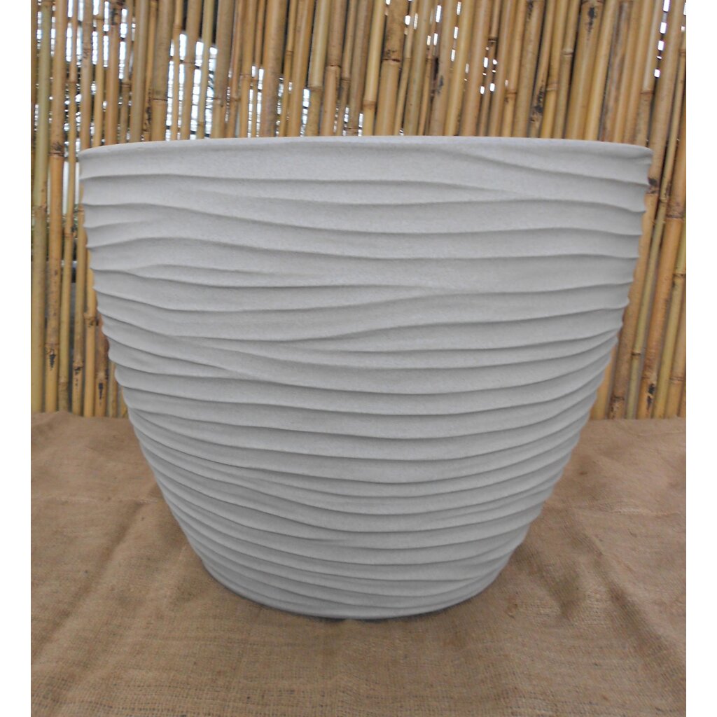 Bloempot Sylt kleur taupe (H38cm Ø50cm)