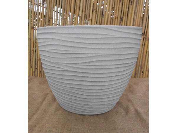 Bloempot Sylt kleur taupe (H38cm Ø50cm)