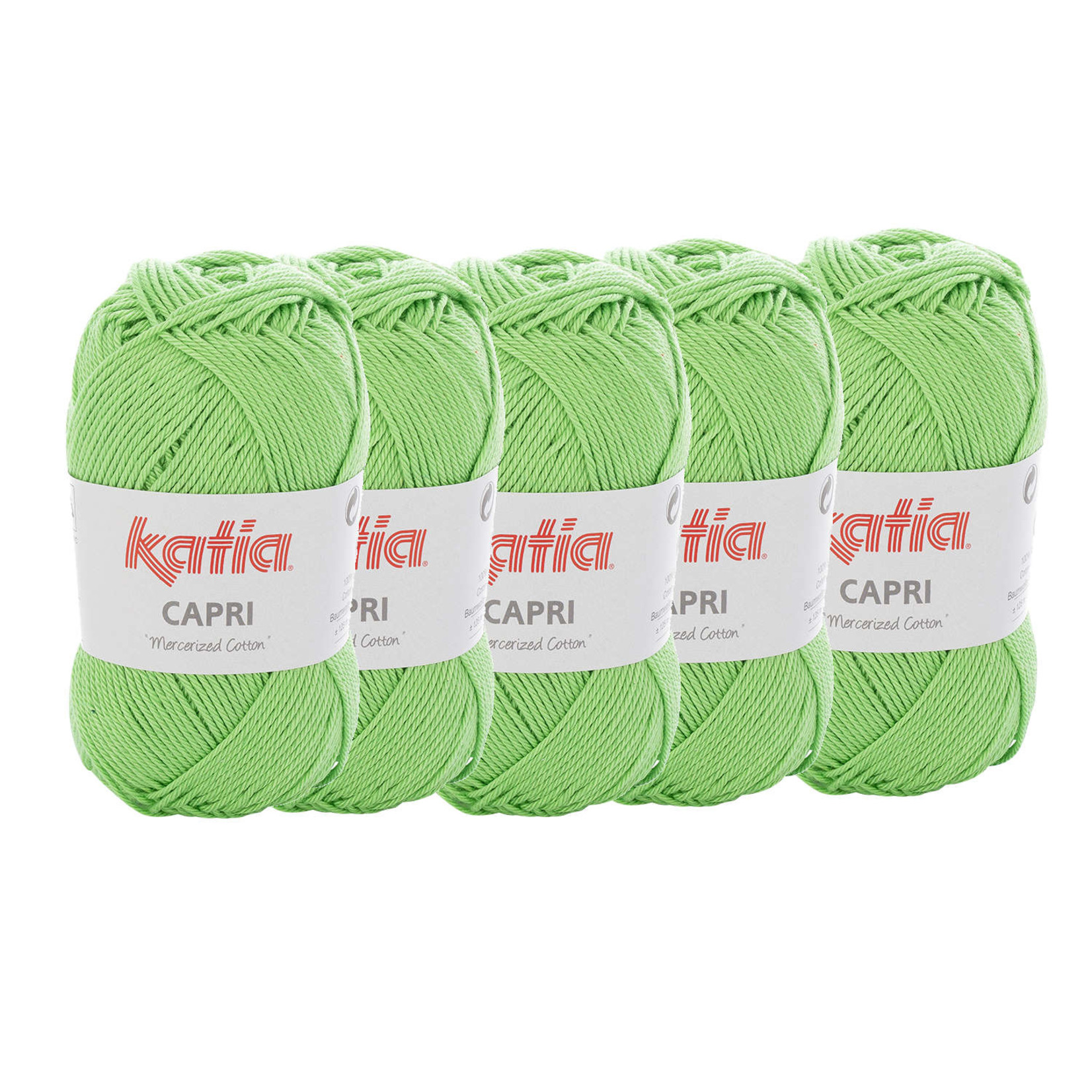 Katia Katia Capri - kleur 149 Briljantgroen - bundel 5 x 50 gr. / 125 m. - 100% katoen