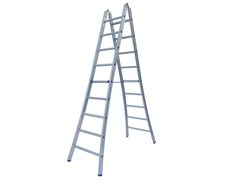 Solide Dubbele Scharnier Ladder 2X9