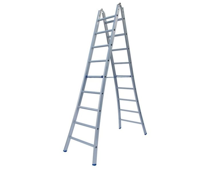 Solide Dubbele Scharnier Ladder 2X12