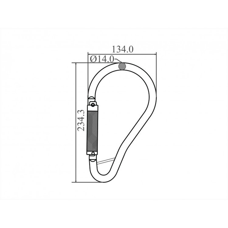 Kratos Karabijnhaak Met Veiligheidspin