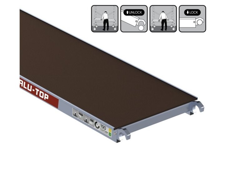 Alu-Top Platform 190 Zonder Luik
