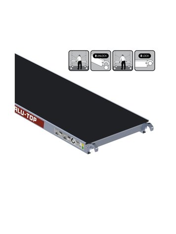 Alu-Top Platform Fiberdeck 1.90M Zonder Luik