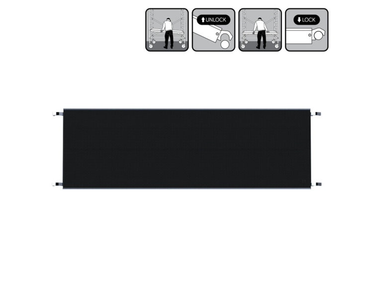 Alu-Top Platform Fiberdeck 1.90M Zonder Luik