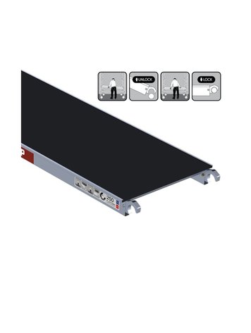 Alu-Top Platform Fiberdeck 2.50M Zonder Luik