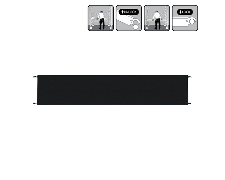 Alu-Top Platform Fiberdeck 3.05M Zonder Luik