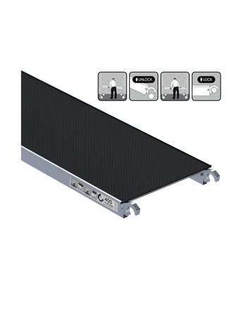 Alu-Top Platform Fiberdeck 4.00M Zonder Luik