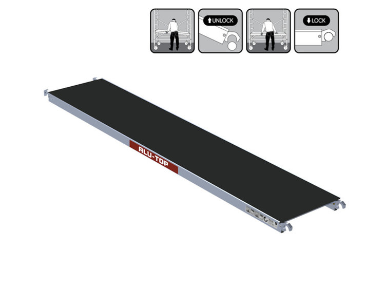 Alu-Top Platform Fiberdeck 4.00M Zonder Luik