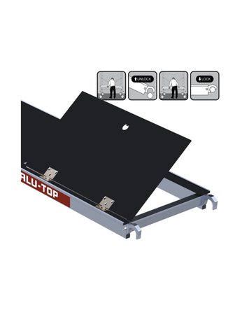 Alu-Top Platform Fiberdeck 1.90M Met Luik