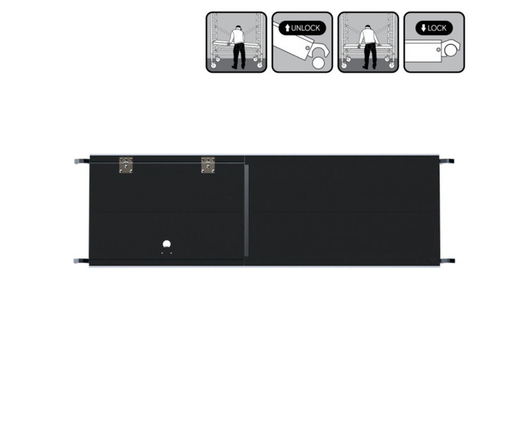 Alu-Top Platform Fiberdeck 1.90M Met Luik