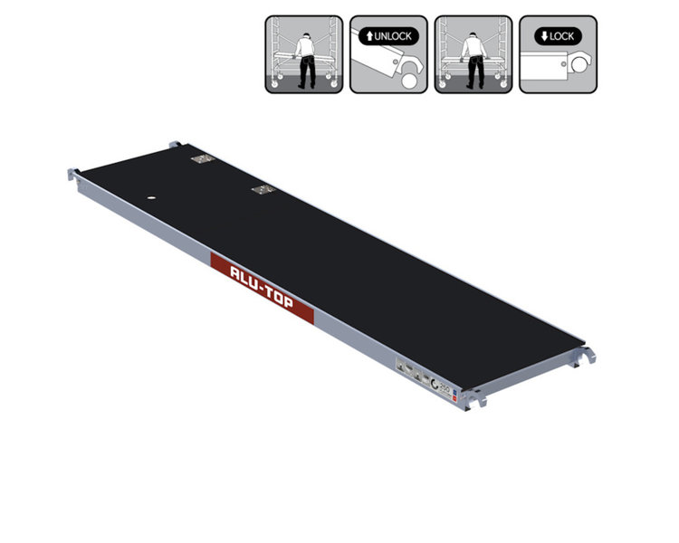 Alu-Top Platform Fiberdeck 2.50M Met Luik