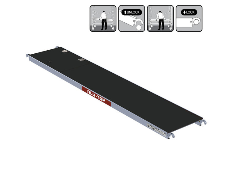 Alu-Top Platform Fiberdeck 3.05M Met Luik