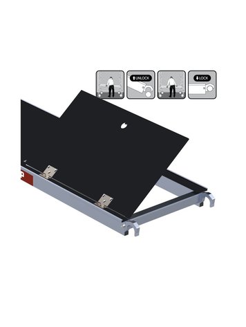 Alu-Top Platform Fiberdeck 4.00M Met Luik