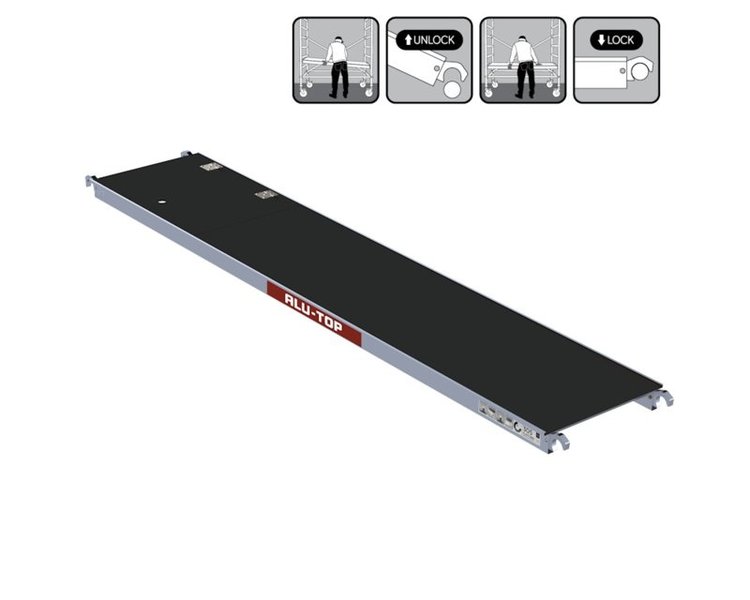 Alu-Top Platform Fiberdeck 4.00M Met Luik