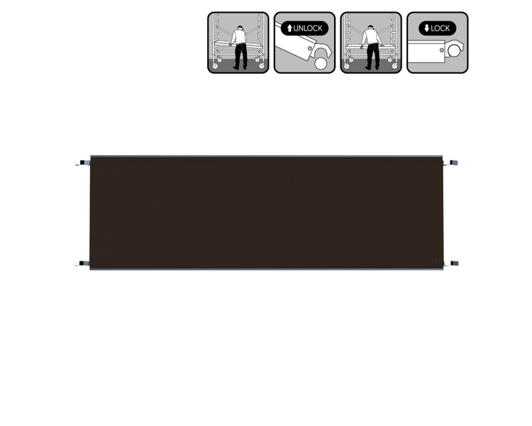 Alu-Top Platform zonder luik 190cm (2e keus)