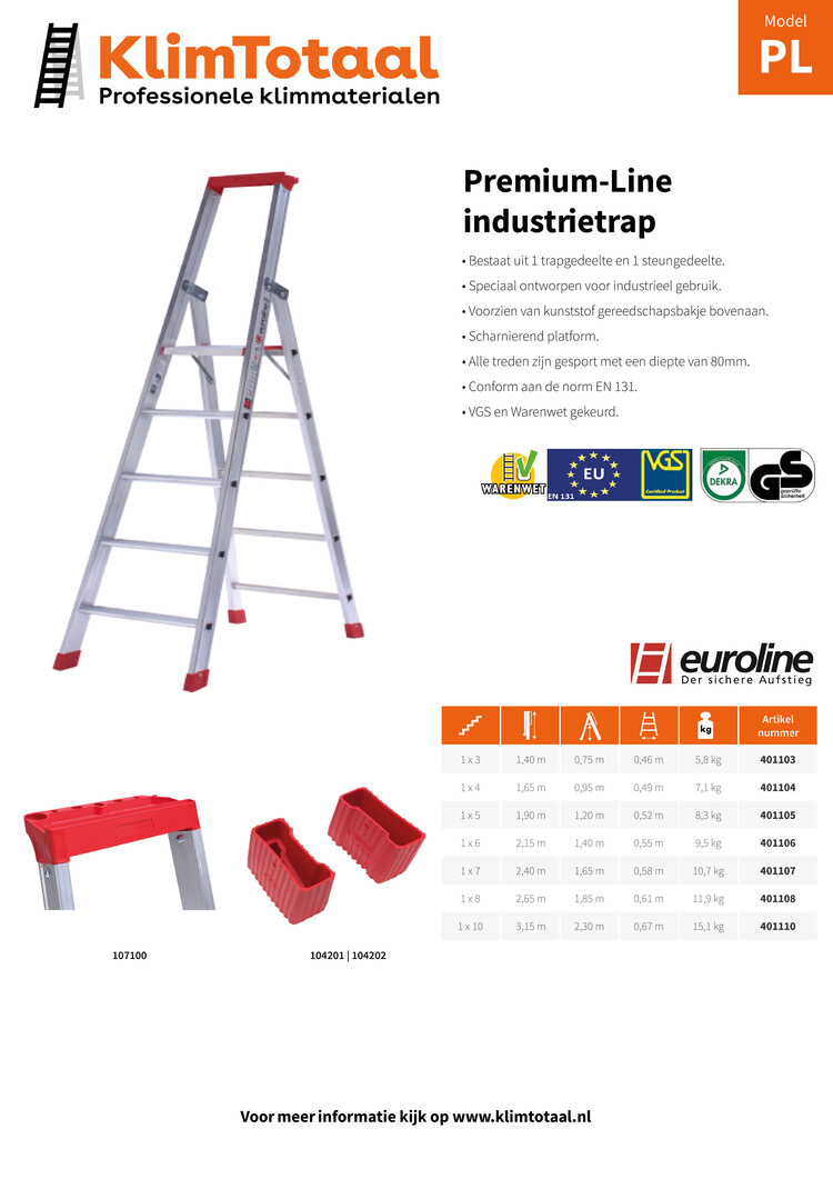 Euroline Enkele Trap 4 Treden