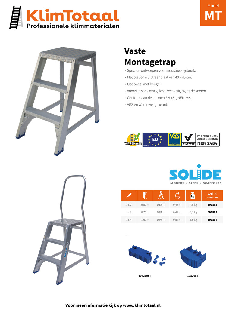 Solide Montagetrap mt 3 Treden
