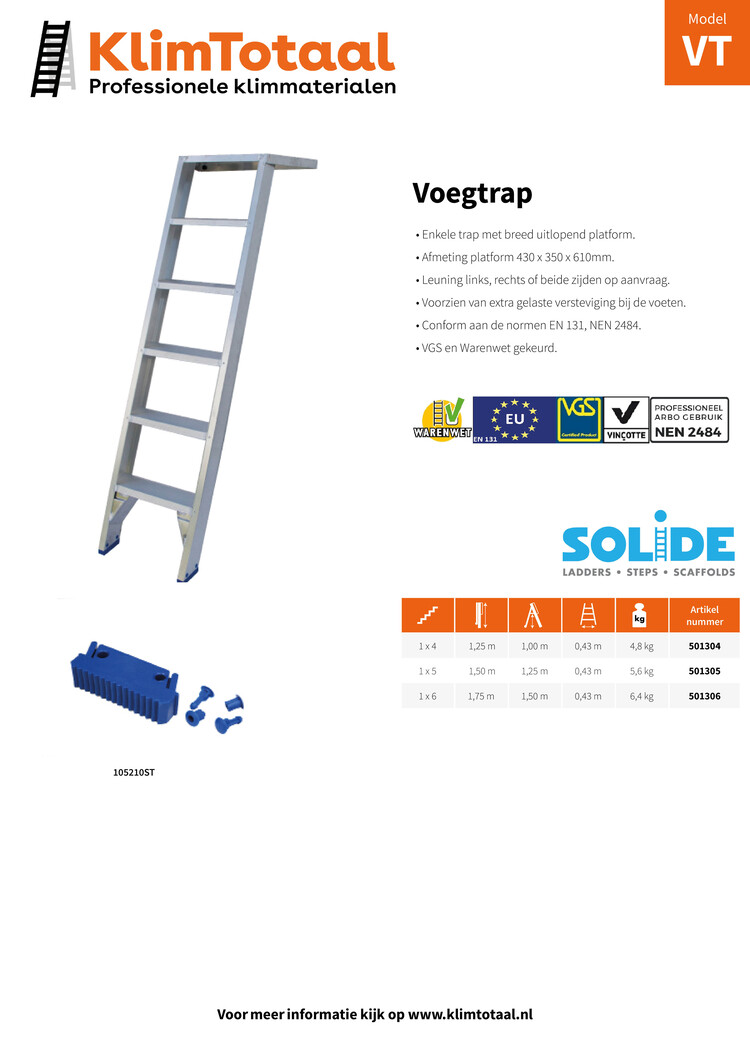 Solide Voegtrap 6 Treden