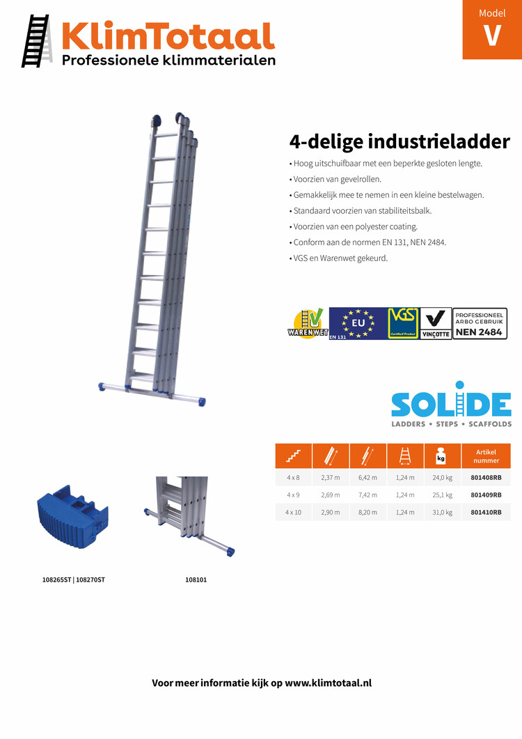 Solide Industrieladder 4x8