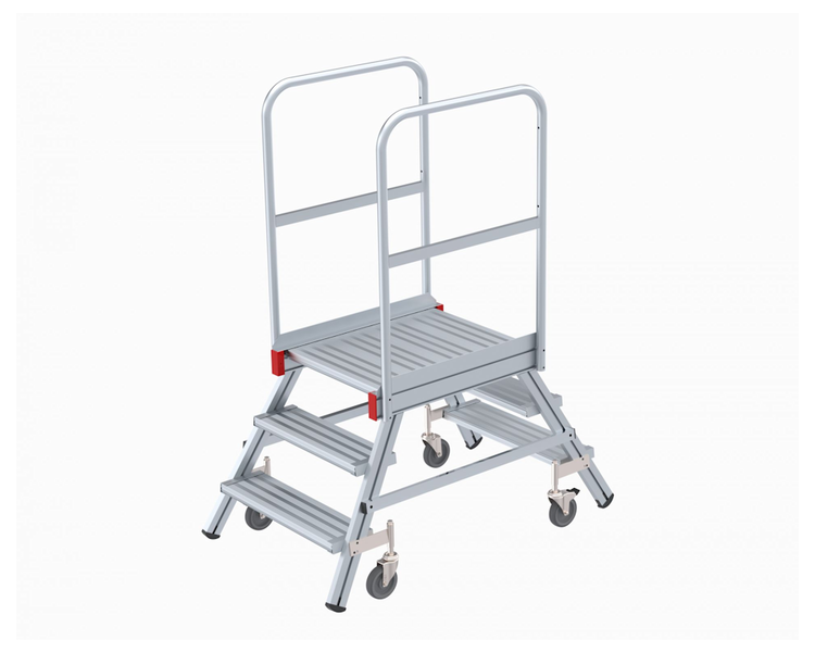 Euroline Mobiel Dubbele Bordes Trap 2x3 Treden