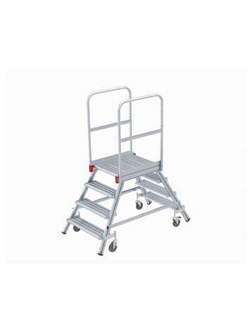 Euroline Mobiel Dubbele Bordes Trap 2x4 Treden