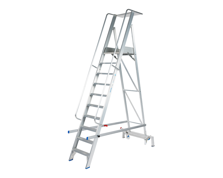Solide Plooibaar Mobiel Platform 10 Treden
